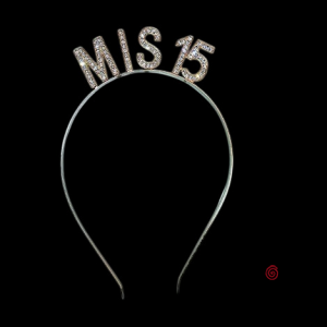 VINCHA MIS 15 PLATA X 1